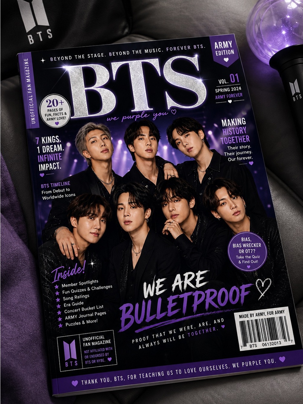 Homemade Army Edition Purple Fan Magazine - We Are Bulletproof